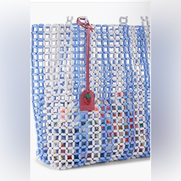 Kurt Geiger Kensington Rainbow Beaded Shopper Tote; NWT - Picture 6 of 7